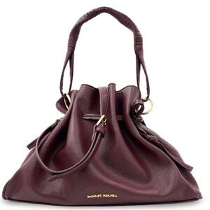 Badgley Mischka Burgundy Dumpling Handbag NWT